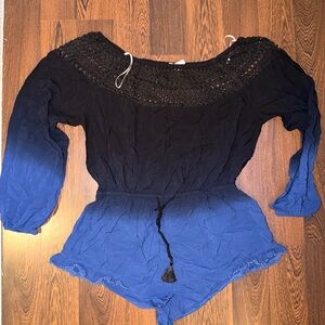 Victoria's Secret Black and Blue Swim Coverup